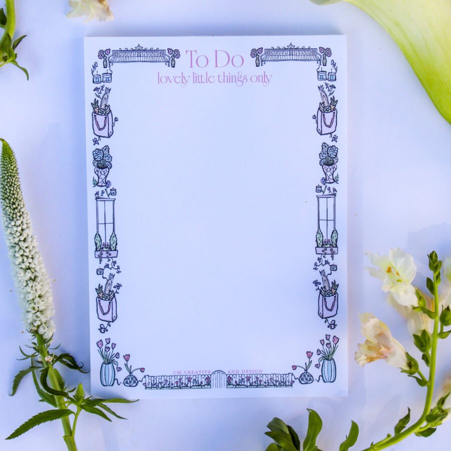 Lovely Little To Do Notepad